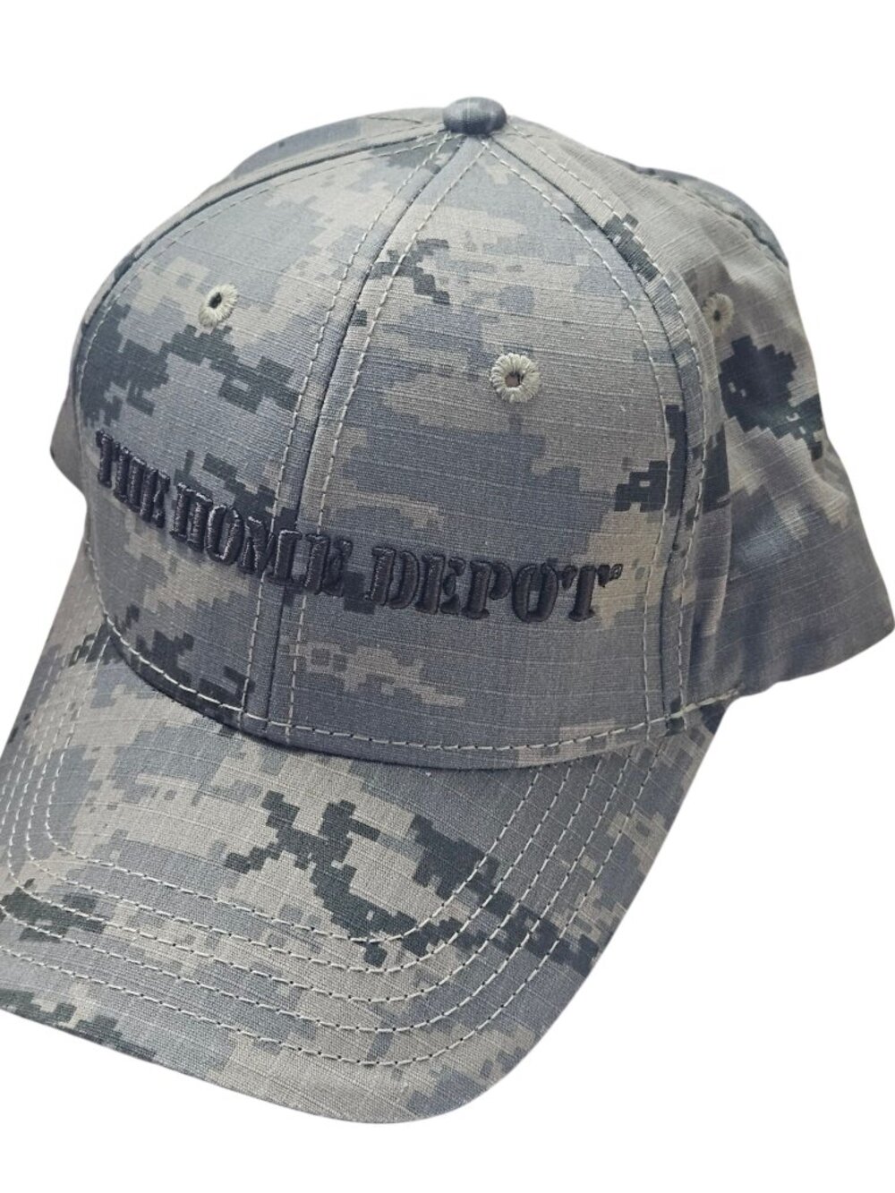 The Home Depot Cap Unisex One Size Adjustable Digital Camo 100% Cotton Gray